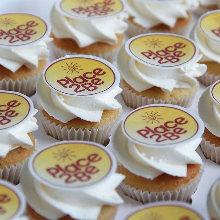 Mini Logo Branded Cupcakes